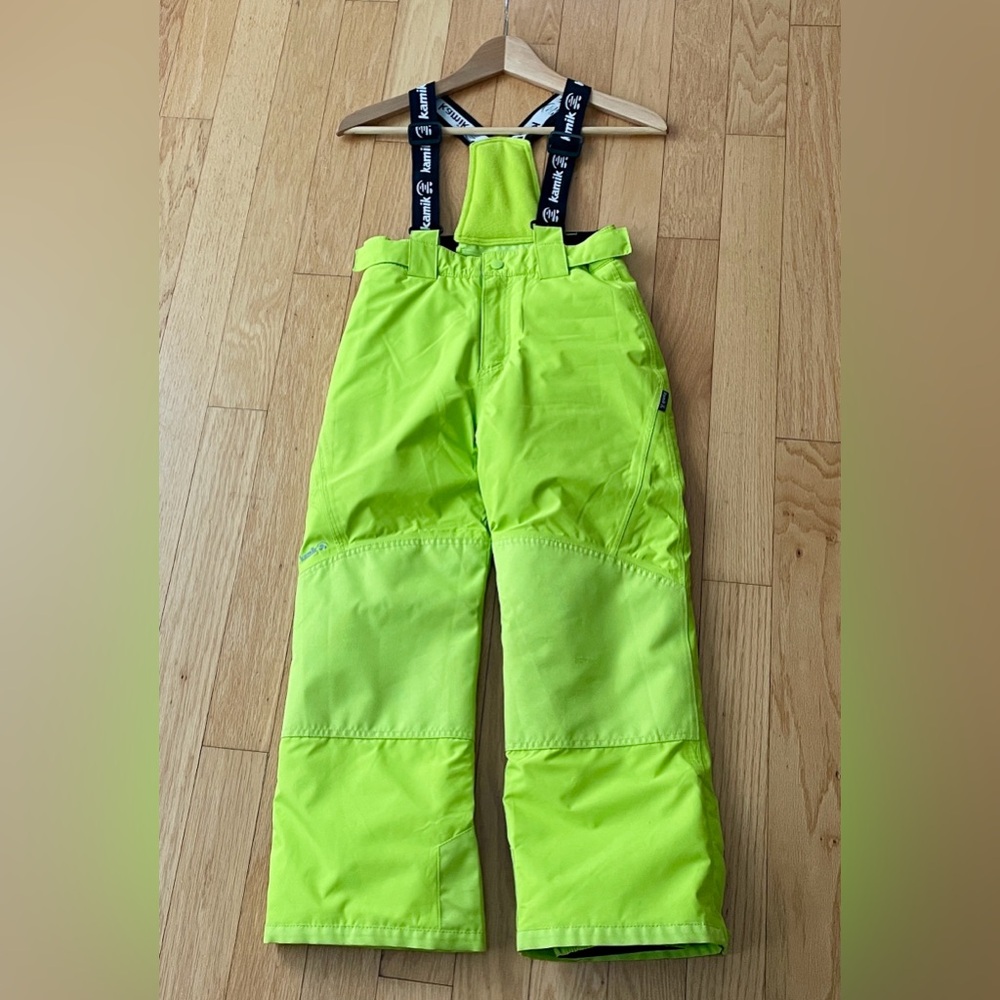 Kamik Kids Harper Bib Snow Pants - Lime Green - Picture 5 of 6